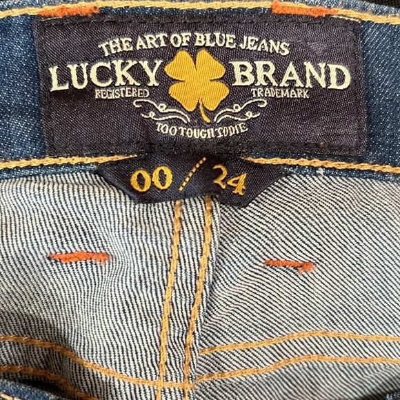 Lucky Brand Baby Boot Cropped Jeans Size 00 24 - Picture 2 of 2